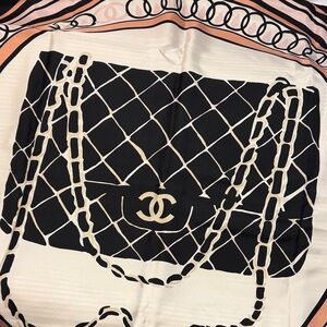 Chanel Silk Scarf CC Logo Flap Bag Design